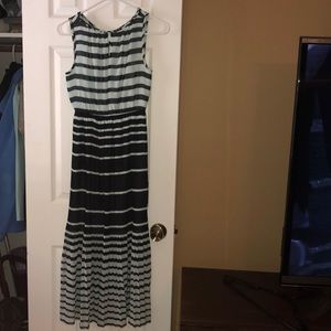 Blue and black Striped dress